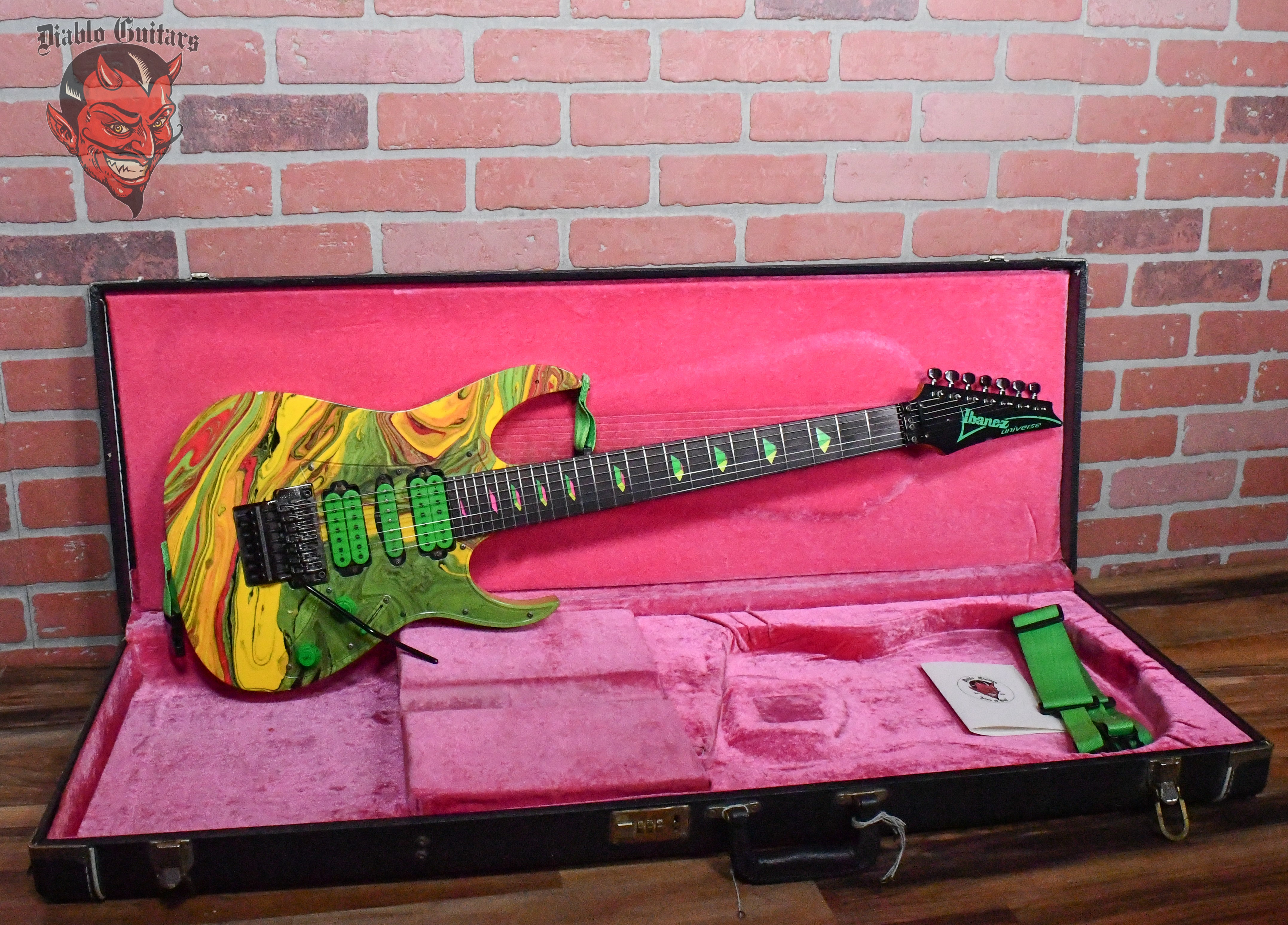 Ibanez UV77-MC Steve Vai Signature Universe MKR Multi-Color Japan 1990 –  Diablo Guitars