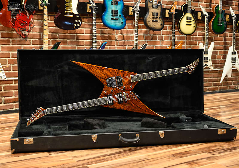 Jackson USA Custom Shop Back to Back Double Neck Rhoads One Off Master Built by Pablo Santana  Rootbeer Swirl 2005 w/OHSC