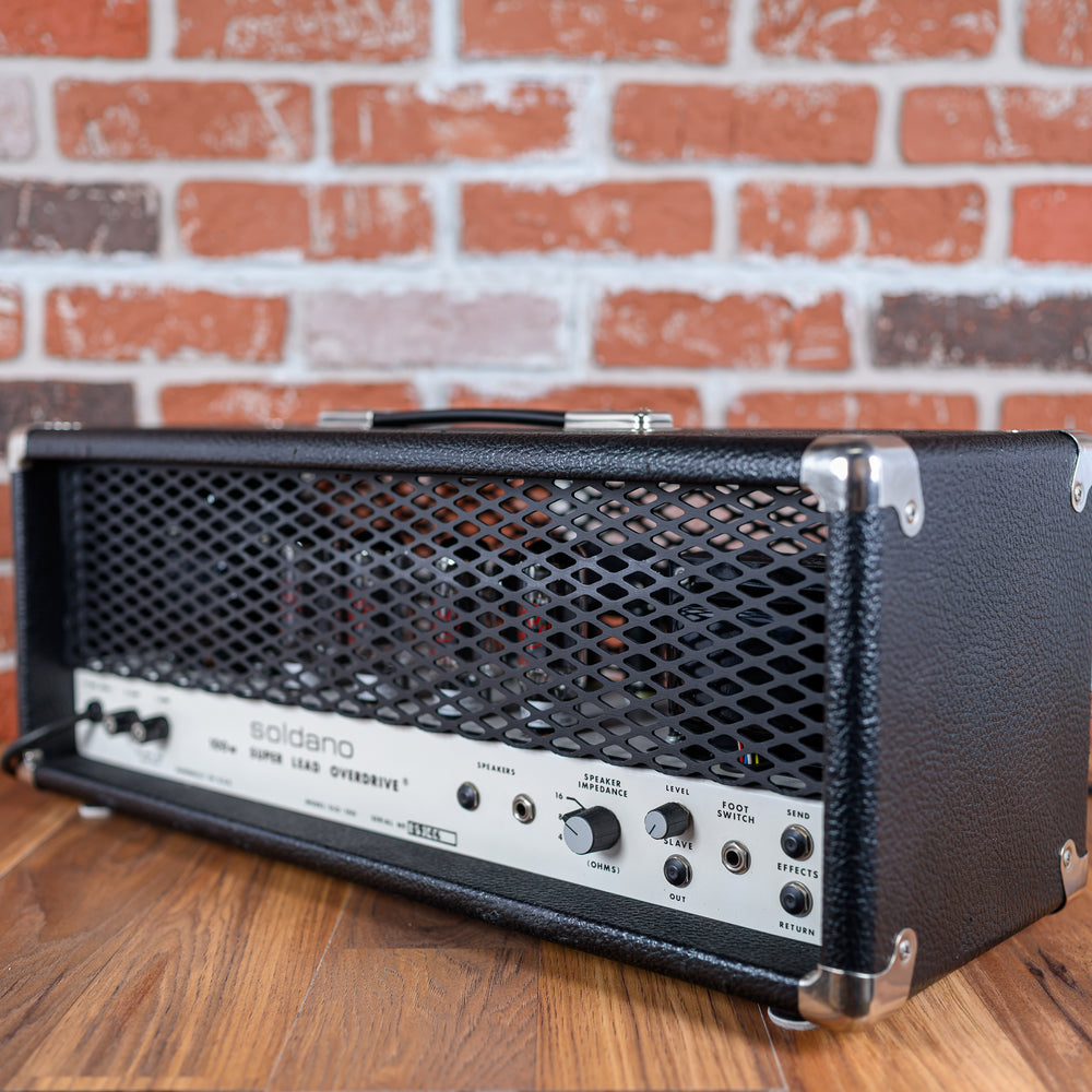 
                      
                        Soldano SLO-100 Guitar Head 1989 Black Tolex Seattle w/ DeYoung Transformers
                      
                    