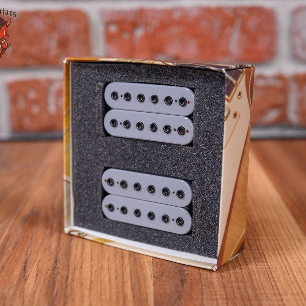 
                      
                        Bare Knuckle Aftermath Humbucker Set with Grey Bobbins/ Black Bolts 53mm Trem Spaced
                      
                    