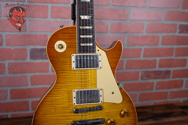 
                      
                        Gibson Custom Shop Les Paul 1959 Reissue Flame Maple Top Murphy Lab Iced Tea Sunburst Relic 2020 w/OHSC (Historic Makeovers Refinish Package)
                      
                    