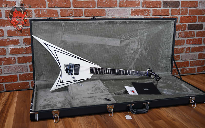 ESP Signature Series Alexi Laiho Scythe Custom White with Black Pinstripes 2024 w/OHSC