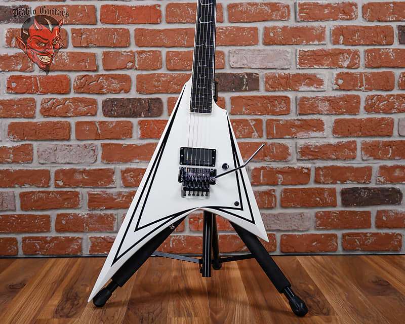 ESP Signature Series Alexi Laiho Scythe Custom White with Black Pinstripes 2024 w/OHSC