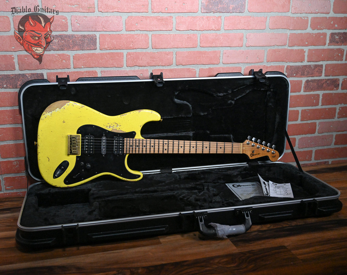 Charvel USA Custom Shop San Dimas HSH CT Relic Aged Nitro Graffiti Yellow Relic 2024 w/OHSC