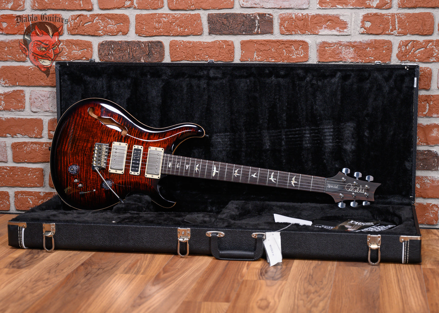 PRS Special Semi-Hollow Flamed Maple Top Black Cherry Burst 2022 w/OHSC