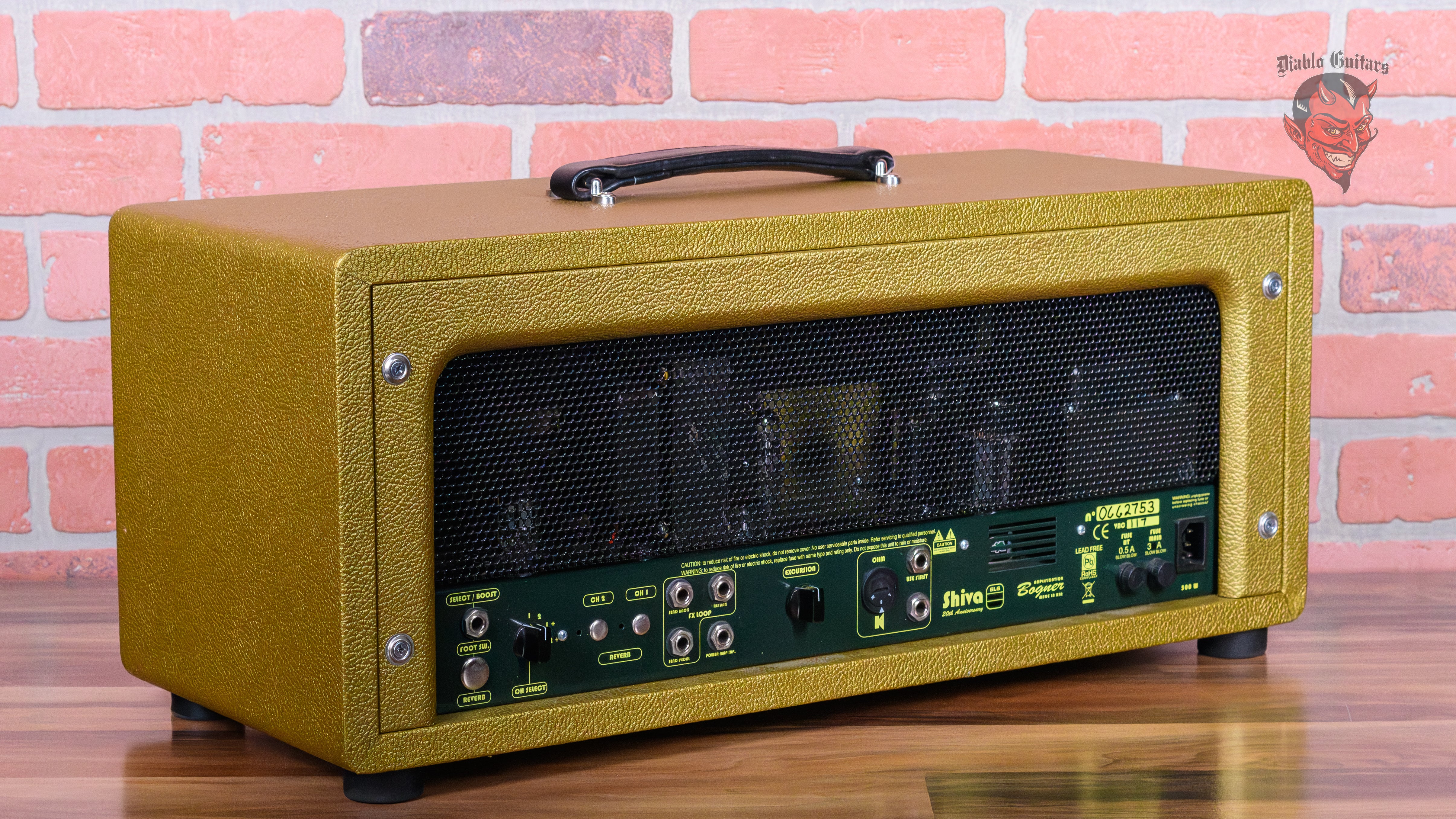 Bogner Shiva 20th Anniversary 6L6 60-Watt Head Gold Tolex – Diablo
