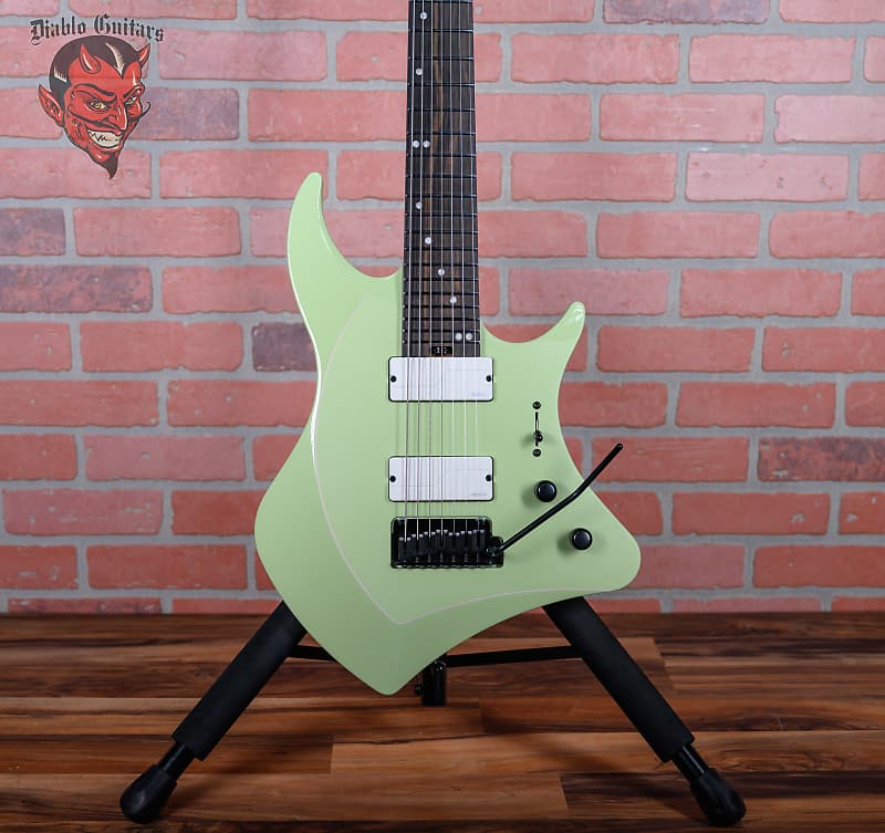 Abasi Guitars Master Series EMI 7 Mint Two Sheen Finish with White Binding Line 2024 w/OHSC