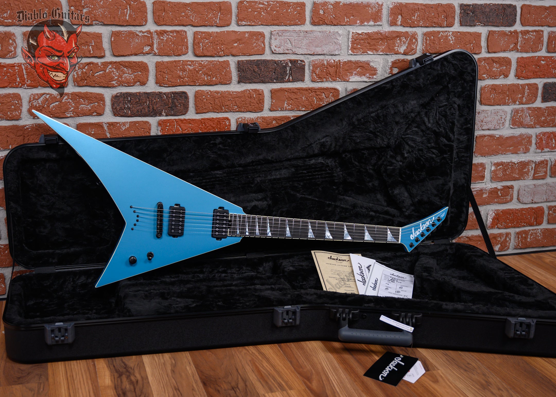 Blue Rr1 Jackson USA Custom Shop RR1 Rhoads Slab Top Blue Frost Nitro Relic Stu ...