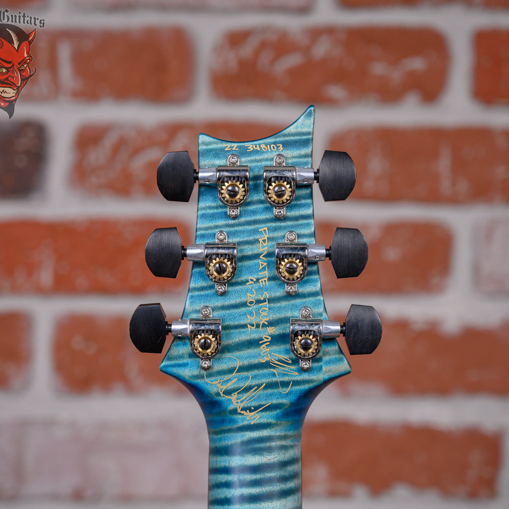 
                      
                        PRS Private Stock #9603 Studio White Ash Top in Sky Blue Wash with White Grain Fill 2022 w/OHSC
                      
                    