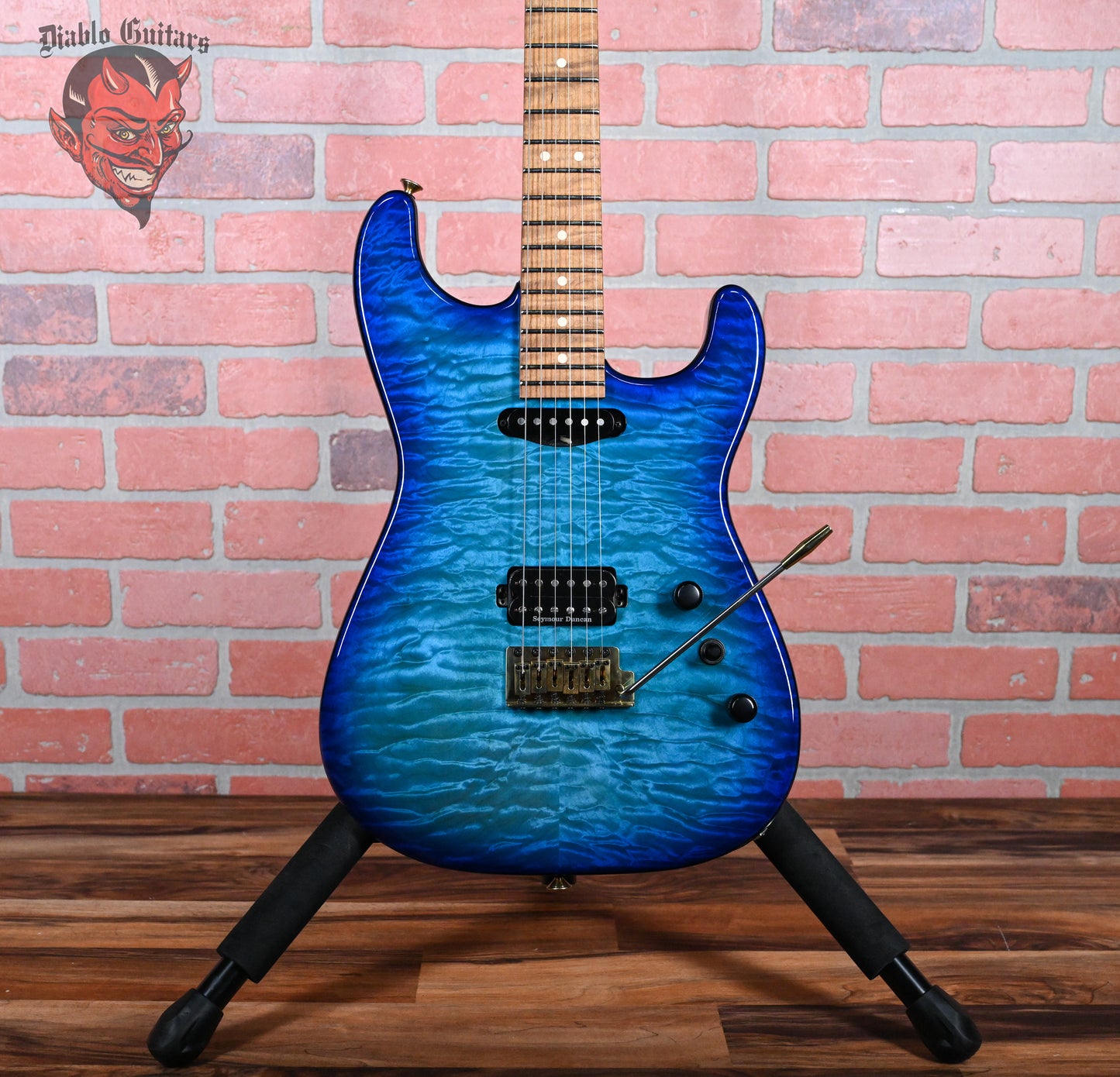 Charvel USA Custom Shop Special Edition San Dimas HS CT QMT Roasted Quilt Maple Top Chlorine Burst 2024 w/OHSC