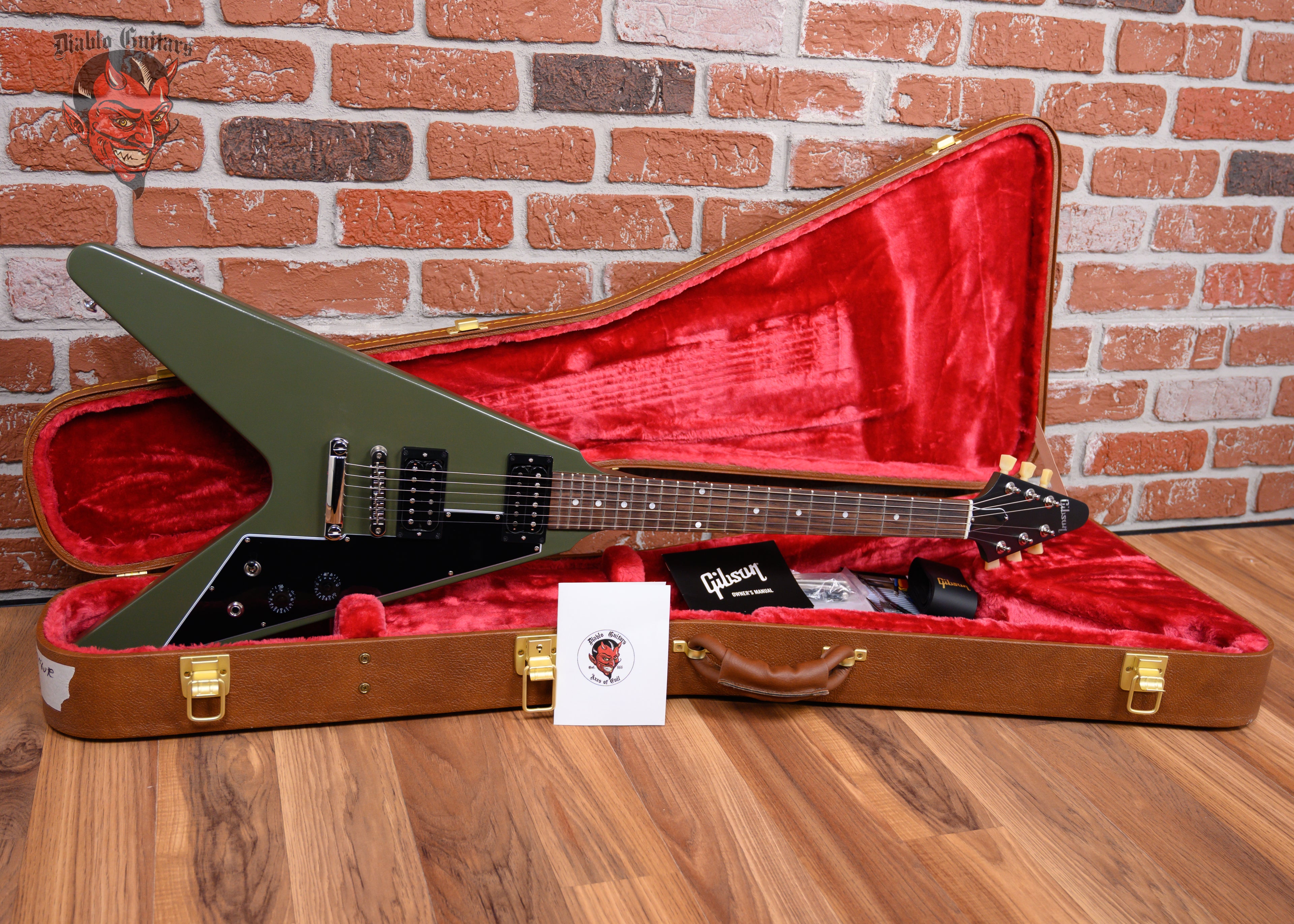 Gibson Flying V Tribute Olive Drab 2021 w/OHSC – Diablo Guitars