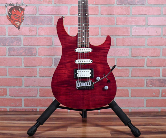 Peavey USA Limited ST AAAA Flame Maple Top Transparent Raspberry 2002 w/OHSC