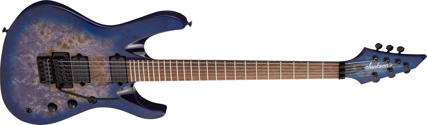 Jackson Pro Series Chris Broderick Signature Soloist 6 Burl Poplar Top Transparent Blue 2022 w/Free Gator Case (B-stock)