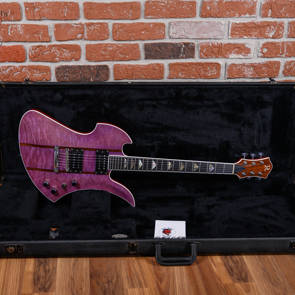 B.C. Rich USA Mockingbird Supreme Quilted Maple Top Transparent Purple 1996 w/Hardshell Case