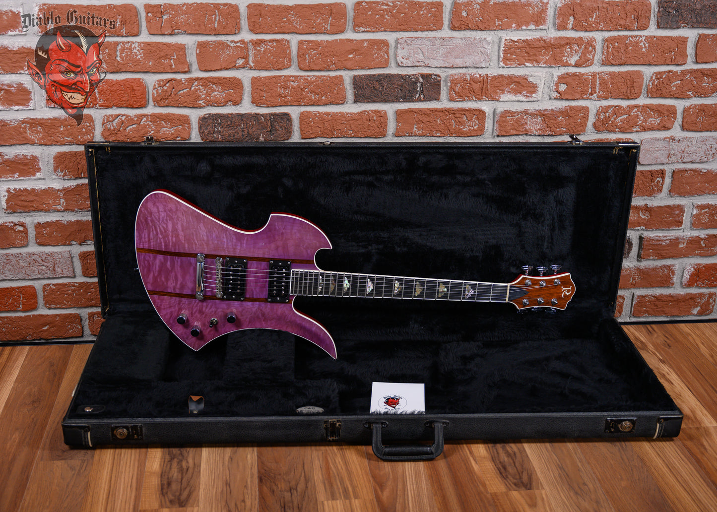 B.C. Rich USA Mockingbird Supreme Quilted Maple Top Transparent Purple 1996 w/Hardshell Case