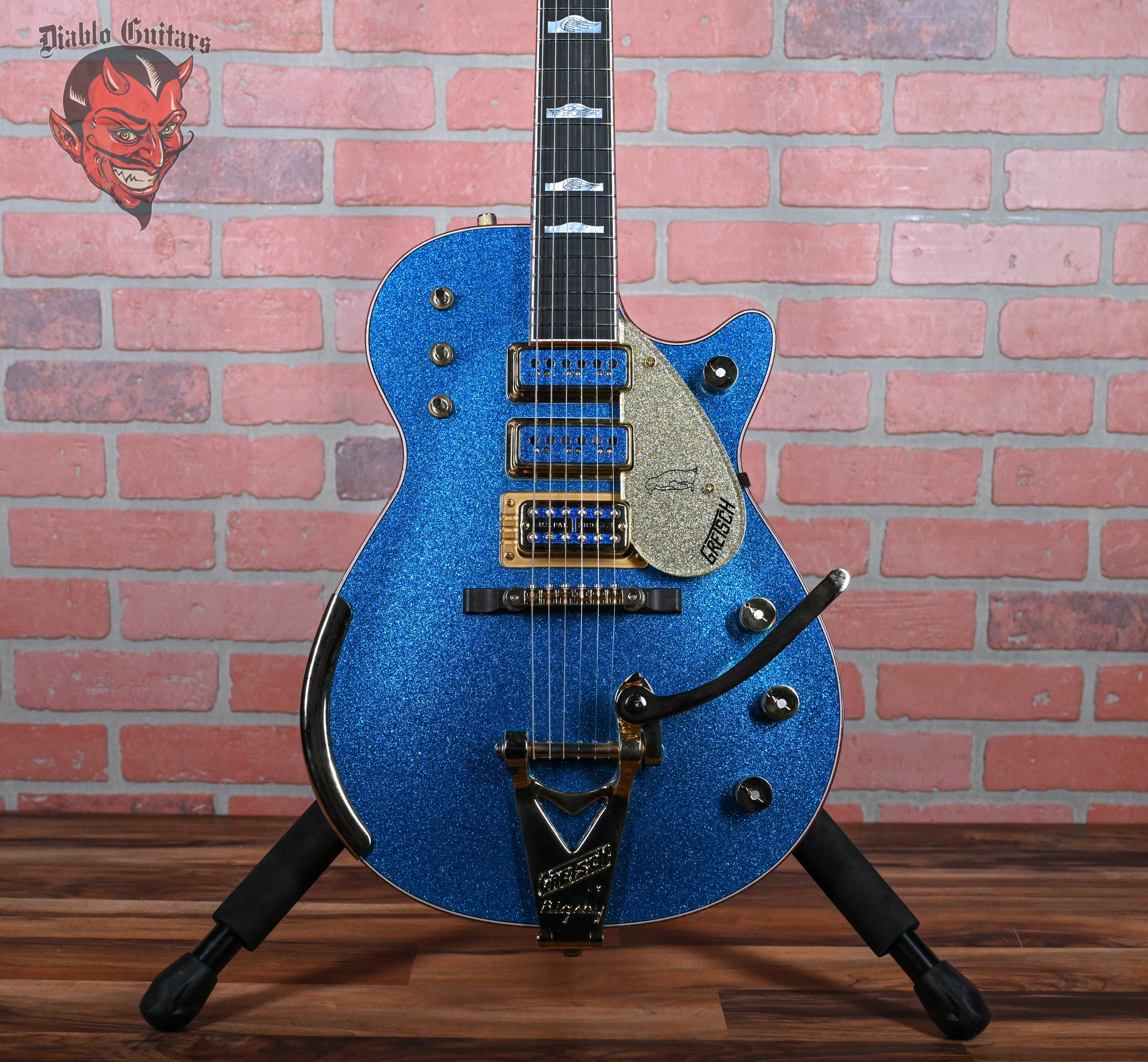 Gretsch USA Custom Shop G6134-CS ‘59 Penguin Master Built by Chad  Henrichsen Blue Sparkle NOS 2024 w/OHSC