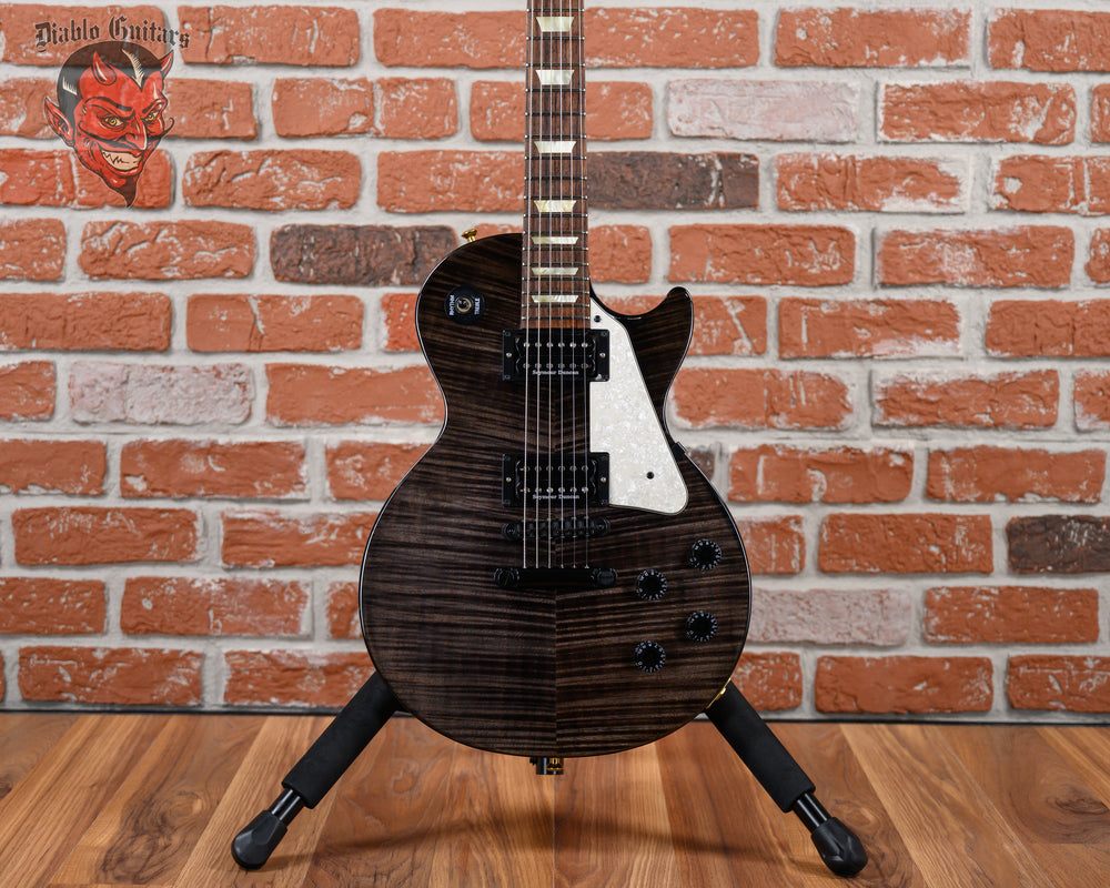 Gibson Les Paul Studio Premium Plus Flame Maple Top in Transparent Black 2008 w/OHSC (Mods)