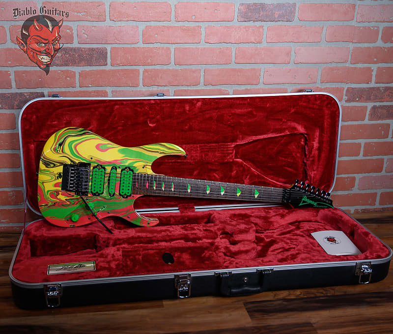 Ibanez UV77-MC Steve Vai Signature Universe MKR Multi-Color Japan 1991 w/Hardshell Case