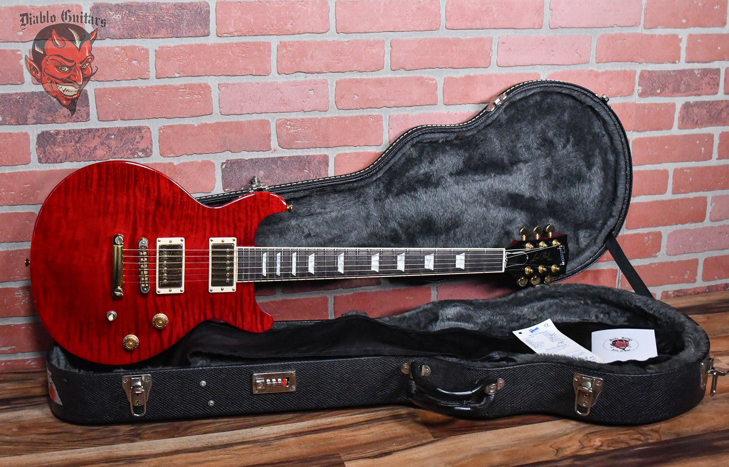 Gibson Les Paul DC Standard Flame Maple Top Transparent Cherry 2005 w/OHSC (SWD MJ Pickups)