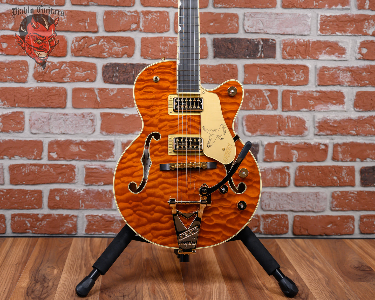Gretsch Limited Edition Falcon Pro Center Block Jr. with Bigsby Quilted Maple Top in Roundup Orange 2025 w/OHSC