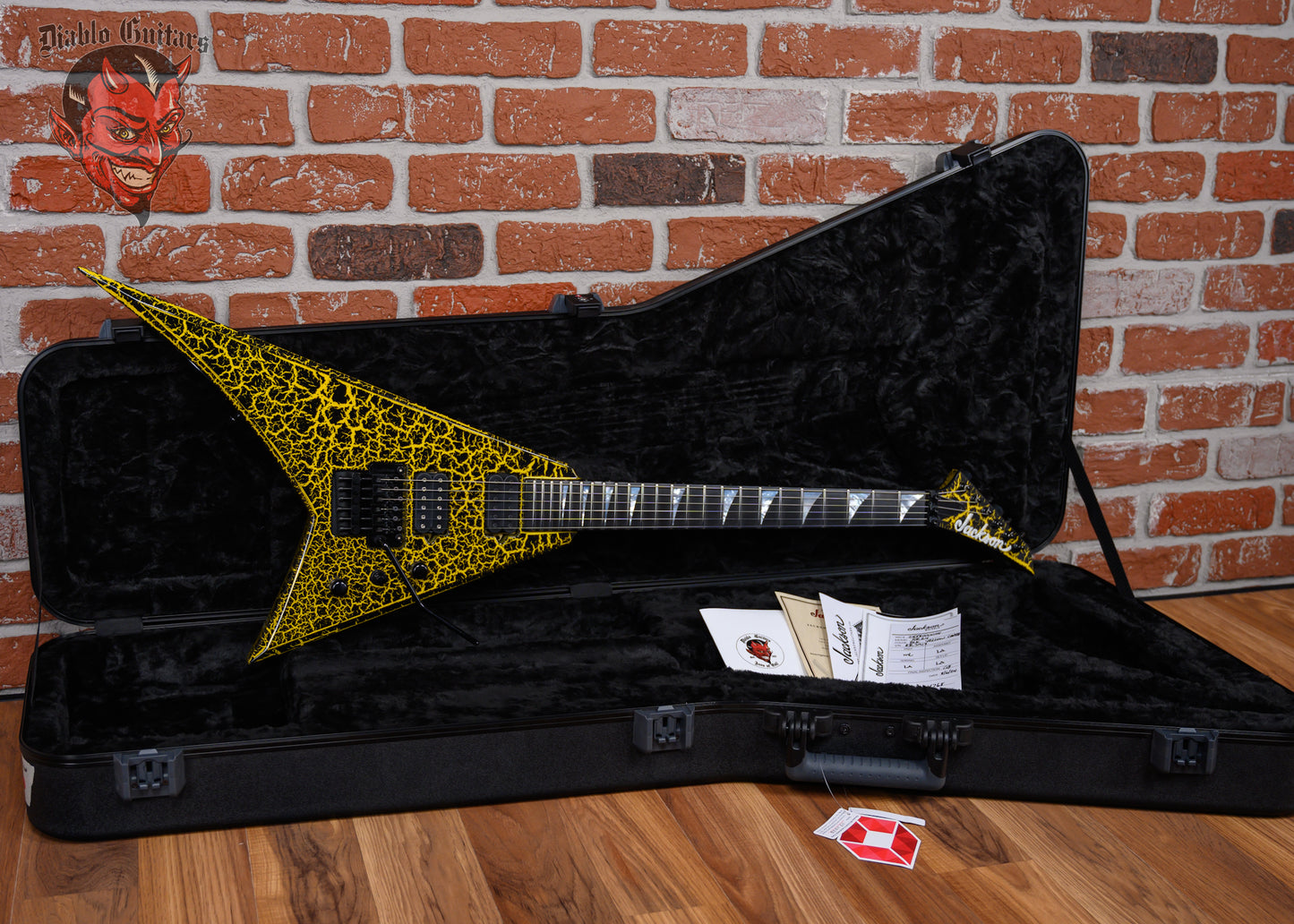 Jackson USA Custom Shop RR24 2H Rhoads Black and Yellow Crackle 2024 w/OHSC