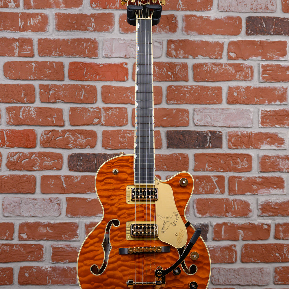 
                      
                        Gretsch Limited Edition Falcon Pro Center Block Jr. with Bigsby Quilted Maple Top in Roundup Orange 2025 w/OHSC
                      
                    