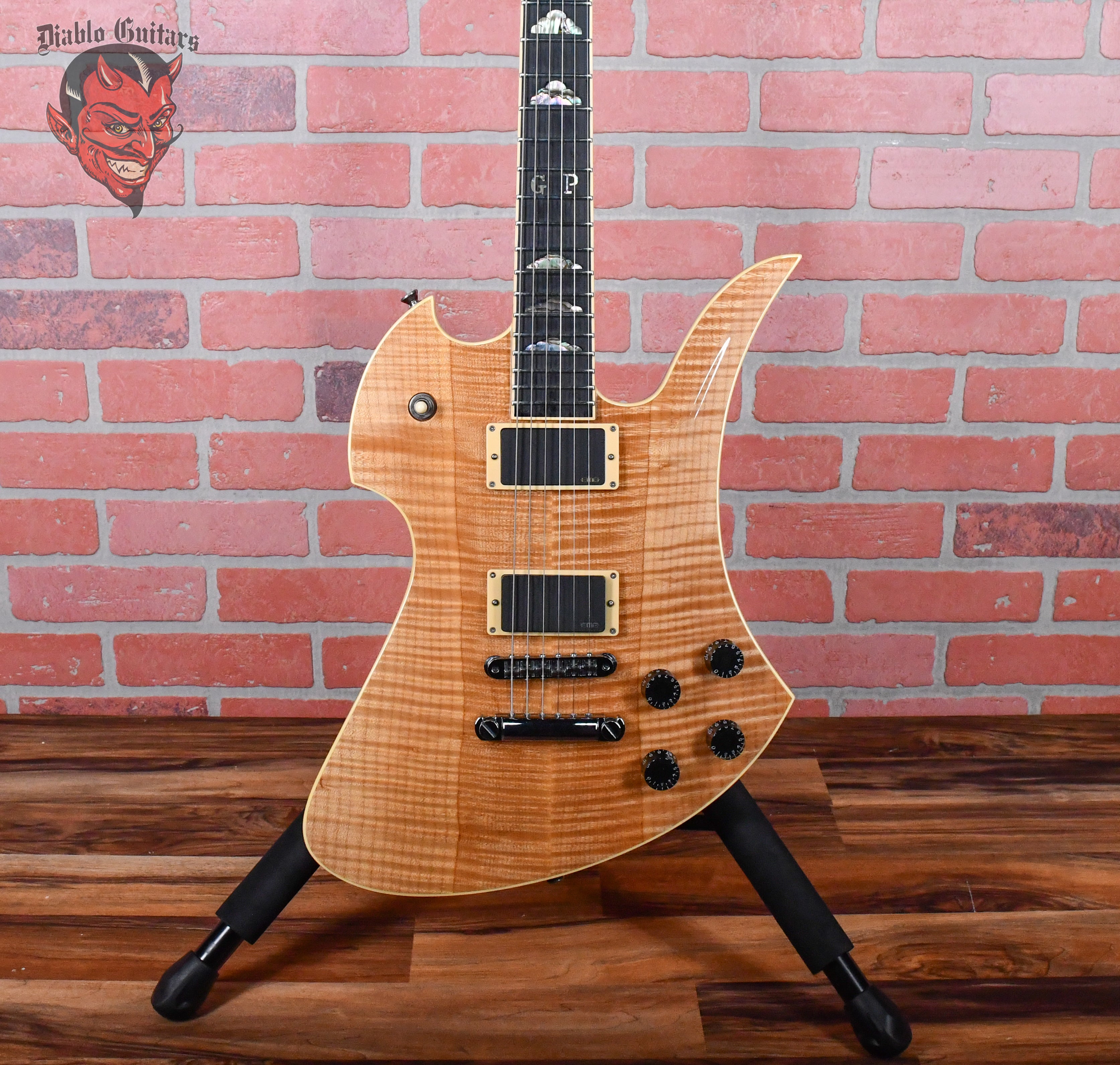 B.C. Rich USA Mockingbird Archtop Flame Maple Top in Natural Finish 20 ...