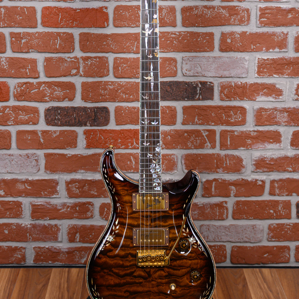 
                      
                        PRS Private Stock #1320 10th Anniversary Quilted Maple Top Amber Tiger Eye Burst with Brazilian Rosewood 2006 w/OHSC
                      
                    