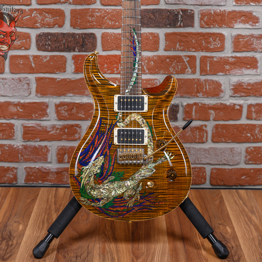 PRS Private Stock #5543 Custom 24 Retro 30th Anniversary Dragon Limited #37 of 40 Curly Maple Top in DSJ Nitro Tiger Eye 2015 w/OHSC