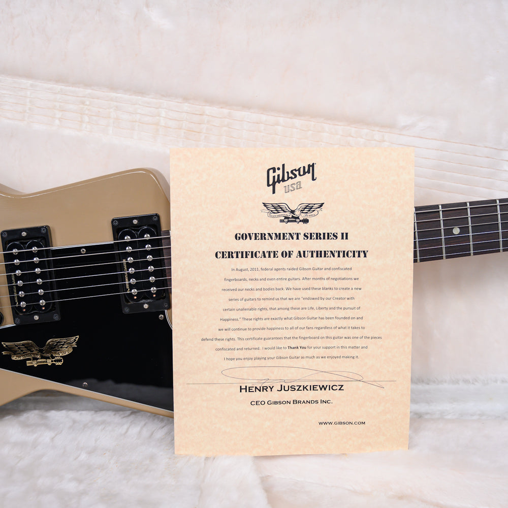 
                      
                        Gibson Government Series II Explorer Government Tan 2013 w/OHSC
                      
                    