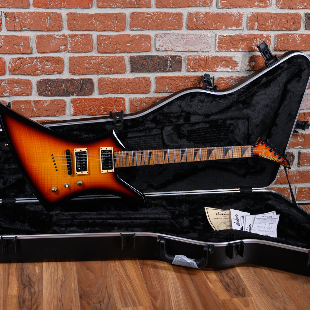 
                      
                        Jackson USA Custom Shop Limited Edition KE2H Roasted TOM Kelly Flame Maple Top in 3-Tone Sunburst 2025 w/OHSC
                      
                    