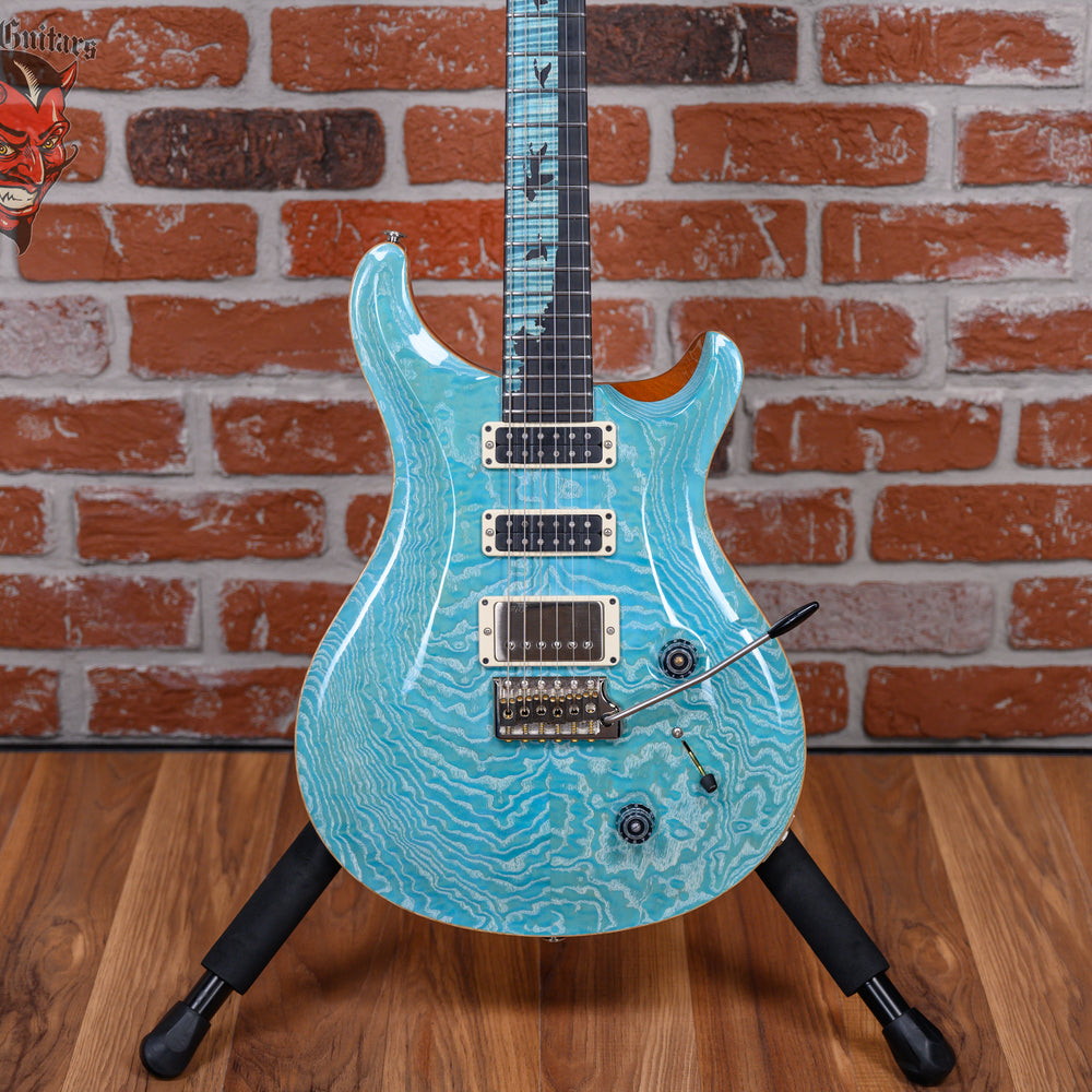 PRS Private Stock #9603 Studio White Ash Top in Sky Blue Wash with White Grain Fill 2022 w/OHSC