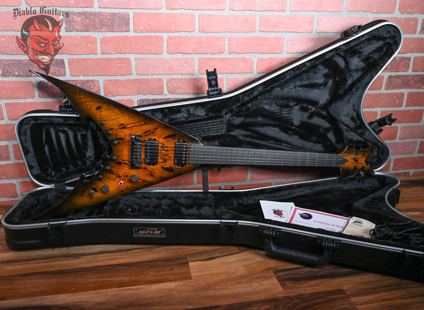 Bernie Rico Jr USA Custom Shop Vixen Spalted Maple Top Dark Burst Mid 2000s w/SKB TSA Hardshell Case