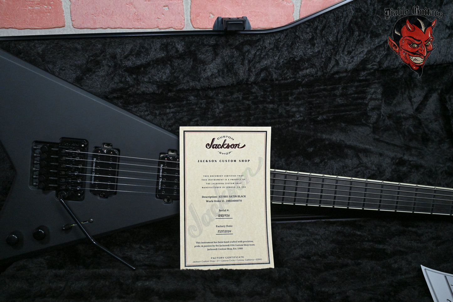 Jackson USA Custom Shop RR1 Rhoads Satin Black 2024 w/OHSC