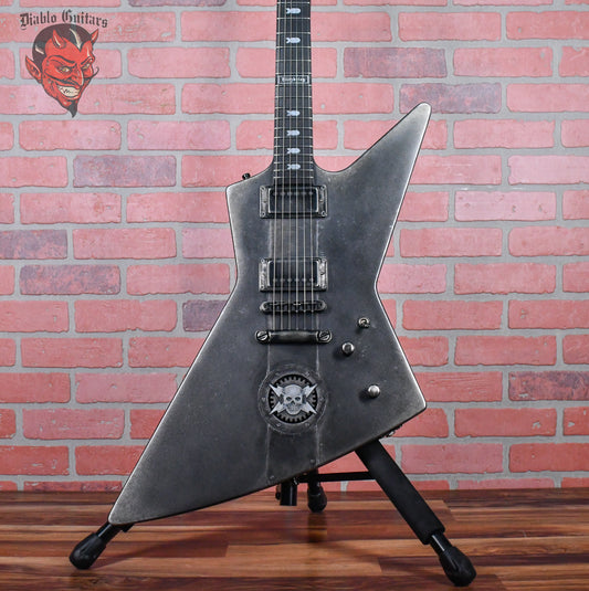 ESP Kiso Custom Shop MX-250 “Blitzkrieg” Customization by Hutchinson Guitar Concepts Satin Aged Metallic 2006 w/Gator Hardshell Case