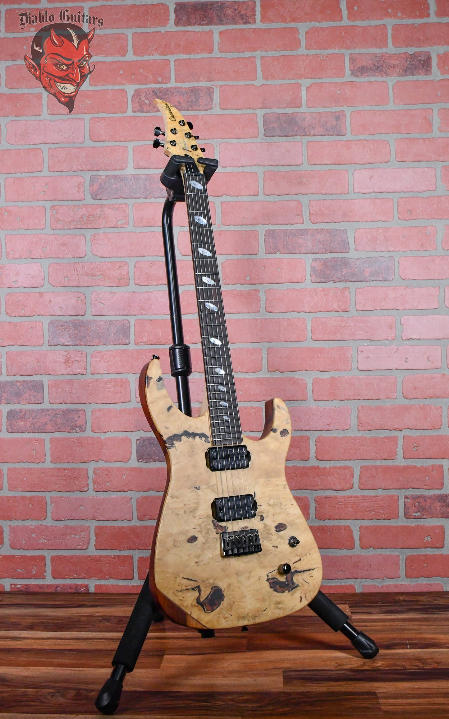 Caparison Limited Run Custom Line 25th Anniversary Dellinger II FX/BBMB3 Buckeye Burl Top Natural Matt Japan 2021 w/OSSC