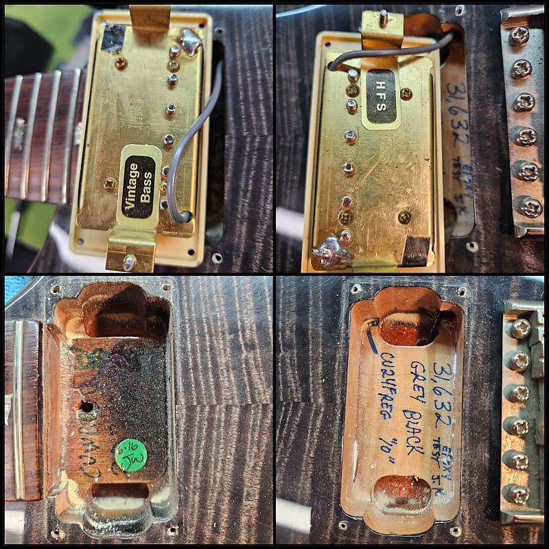 PRS Custom 24 Flame Maple 10 Top Transparent Grey Black 1997 w