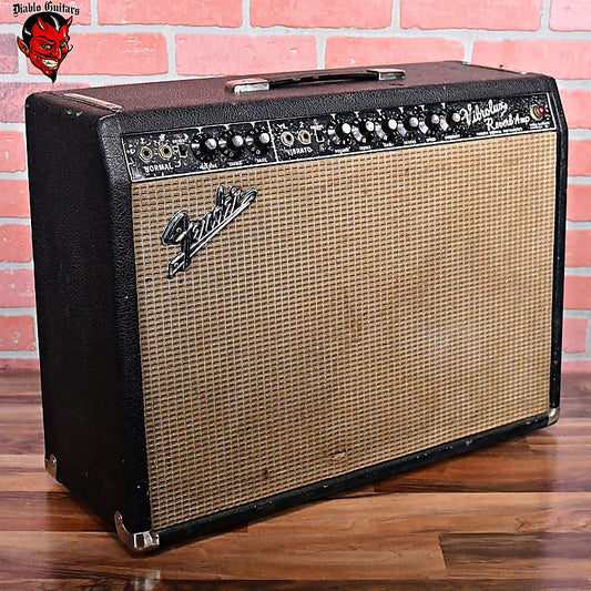 Fender Vintage 1966 Vibrolux Reverb Black Panel 2-Channel 35w 2 x 10" Combo includes Factory Cover