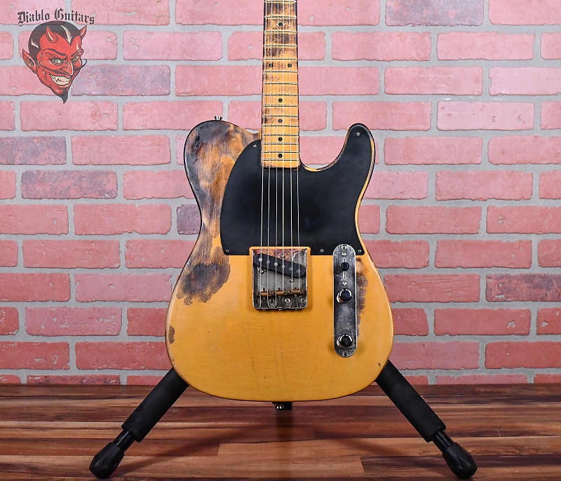 Diablo Guitars USA Custom Shop House Fire Esquire Prototype Butterscotch Blonde Burnt Medium Rare Relic 2023 w/OHSC