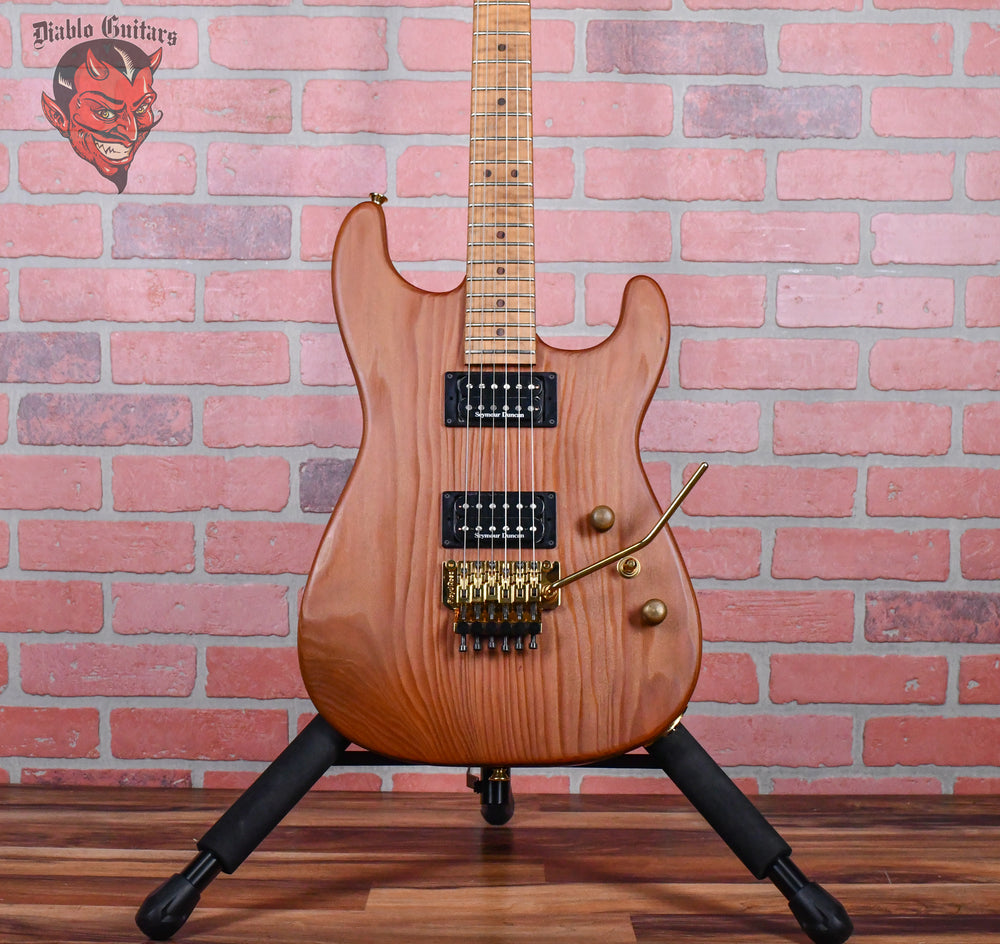 Charvel USA Custom Shop Music Zoo Exclusive Carbonized Recycled Redwood San Dimas Natural Oiled 2012 w/hardshell Case