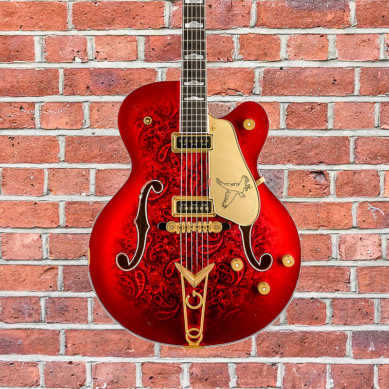 Gretsch Custom Shop USA G6136-55 Paisley Falcon 2024 - Paisley Kandy Apple Burst Relic Masterbuilt by Gonzalo Madrigal (Pre-Order)