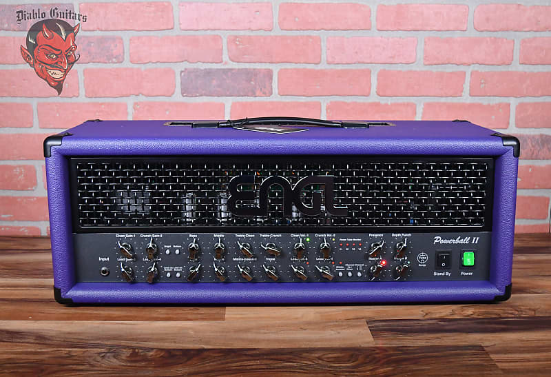 Engl Custom Shop Powerball II E645/2 4-Channel 100-Watt Guitar Amp Head Purple Bronco w/Z9 Pedal