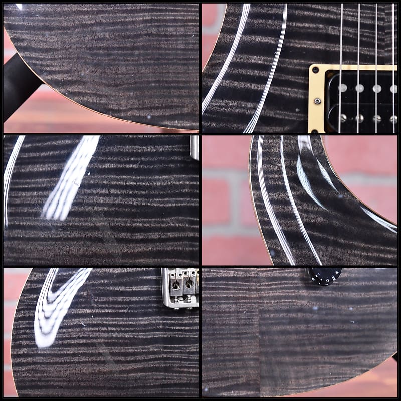 PRS Custom 24 Flame Maple 10 Top Transparent Grey Black 1997 w