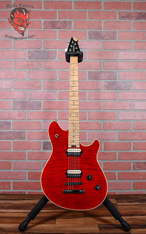 Peavey USA EVH Wolfgang Flame Maple Top Trans Red 1998 w/OHSC