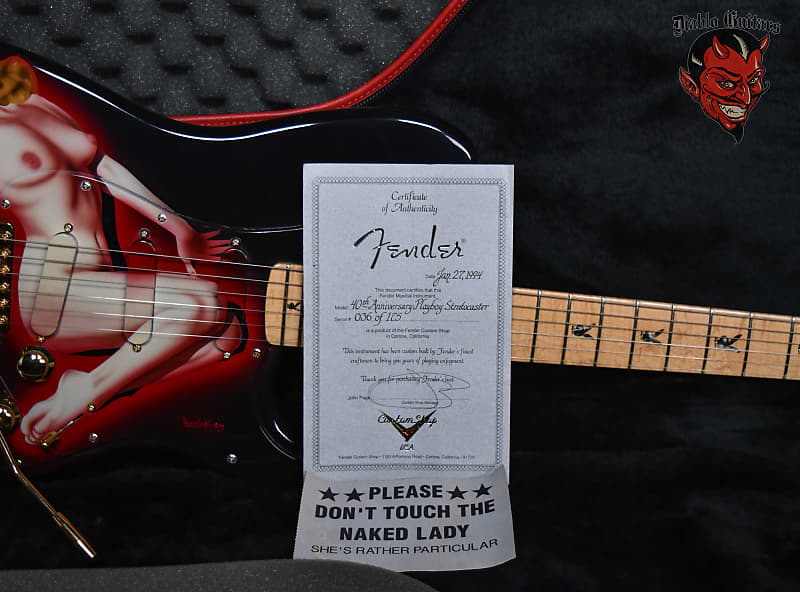 Fender USA Custom Shop 40th Anniversary Playboy Marilyn Monroe Stratocaster Hand Painted Graphic By Pamelina Hovnatanian 1993 w/OHSC