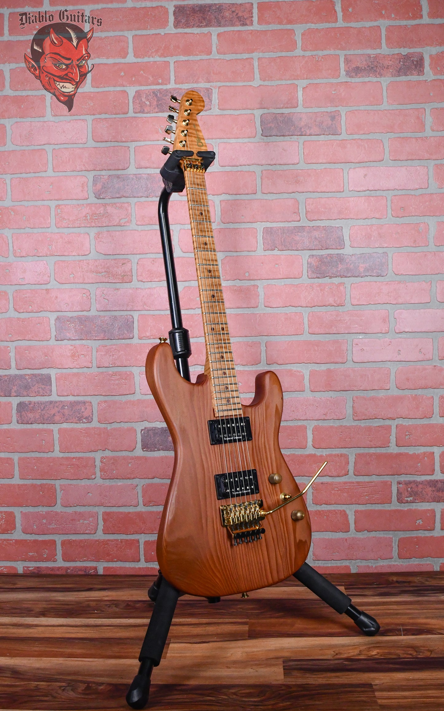 Charvel USA Custom Shop Music Zoo Exclusive Carbonized Recycled Redwood San Dimas Natural Oiled 2012 w/hardshell Case