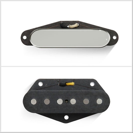 Bare Knuckle Pickups Black Guard Tele Series Flat ‘50 Tele Set Black/Chrome RW/RP w/4-Way Mod