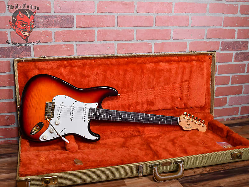 Fender 50th Anniversary Limited Edition American Standard Strat Flame Maple Top&Back Antique Burst #2377 1996 w/OHSC