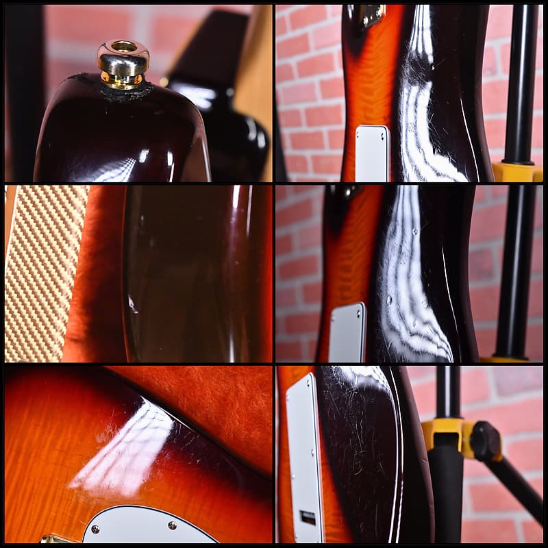 
                      
                        Fender 50th Anniversary Limited Edition American Standard Strat Flame Maple Top&Back Antique Burst #2377 1996 w/OHSC
                      
                    