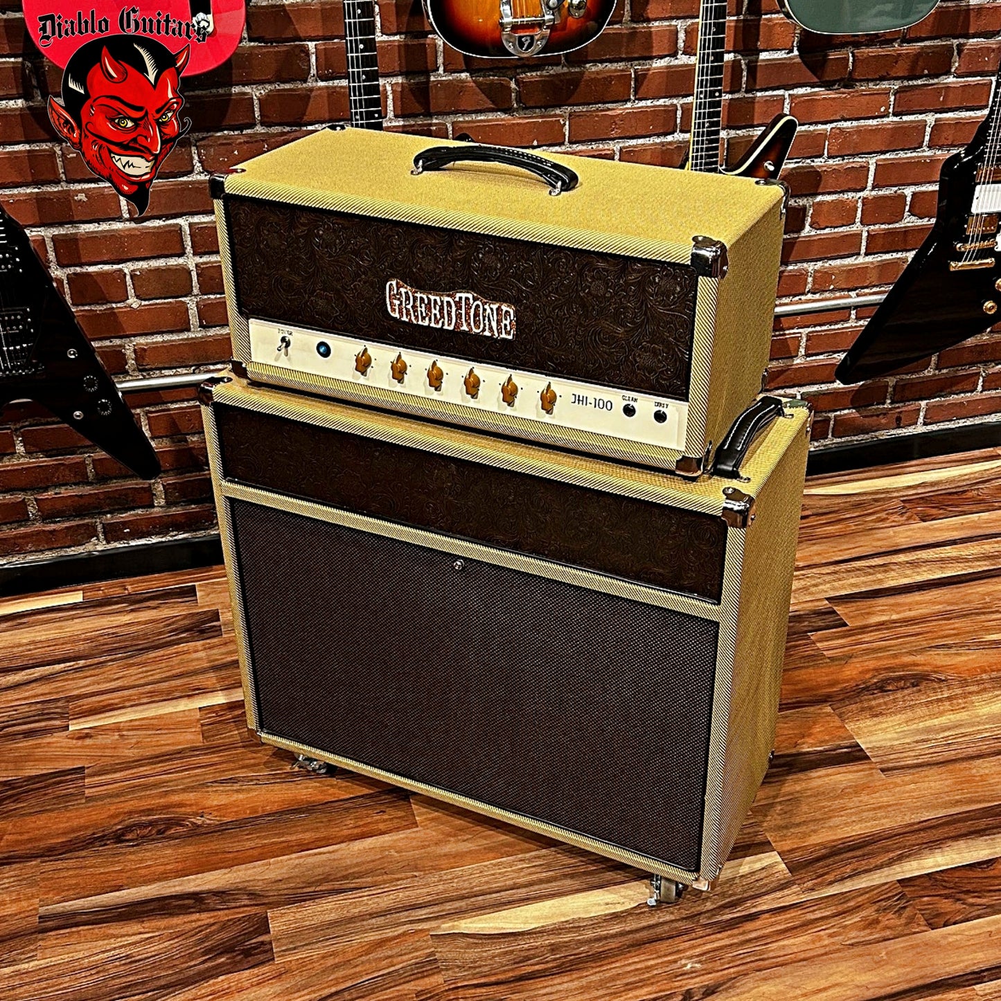 Greedtone JHI-100 100 watt Tube Amp and Matching 2 x 12" Cab